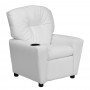 Flash Furniture Contemporary Kids' White Recliner with Cup Holder BT-7950-KID-WHITE-GG