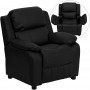 Flash Furniture Kids' Black Leather Storage, Recliner BT-7985-KID-BK-LEA-GG