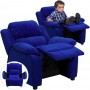 Flash Furniture Kids' Blue Microfiber Storage, Recliner BT-7985-KID-MIC-BLUE-GG