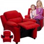 Flash Furniture Kids' Red Microfiber Storage, Recliner BT-7985-KID-MIC-RED-GG