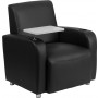 Flash Furniture BT-8217-BK-GG Black Leather Guest Chair with Tablet Arm