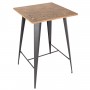Lumisource BT-TW-OR BN+GY Oregon Pub Table in Medium Brown Top/Gray Finish