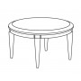 OFS C03-30MT Myriad Round Magazine Table with Wood Top