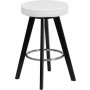Flash Furniture CH-152600-WH-VY-GG Trenton Series 24" High Contemporary White Vinyl Counter Height Stool