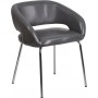 Flash Furniture CH-162731-GY-GG Fusion Leather Chair in Gray