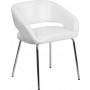 Flash Furniture CH-162731-WH-GG Fusion Leather Chair in White
