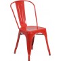Flash Furniture CH-31230-RED-GG Red Metal Indoor-Outdoor Stackable Chair