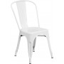 Flash Furniture CH-31230-WH-GG White Metal Indoor-Outdoor Stackable Chair
