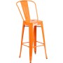 Flash Furniture CH-31320-30GB-OR-GG Metal Bar Stool in Orange