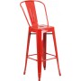 Flash Furniture CH-31320-30GB-RED-GG Metal Bar Stool in Red