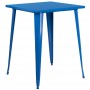 Flash Furniture CH-51040-40-BL-GG 31.5" Square Bar Height Blue Metal Indoor-Outdoor Table