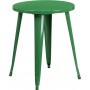 Flash Furniture CH-51080-29-GN-GG 24'' Round Metal Indoor-Outdoor Table in Green