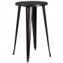 Flash Furniture CH-51080-40-BQ-GG 24'' Round Metal Indoor-Outdoor Bar Height Table in Black/Antique Gold