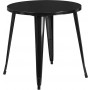 Flash Furniture CH-51090-29-BK-GG 30'' Round Metal Indoor-Outdoor Table in Black