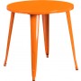 Flash Furniture CH-51090-29-OR-GG 30'' Round Metal Indoor-Outdoor Table in Orange