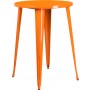 Flash Furniture CH-51090-40-OR-GG 30'' Round Metal Indoor-Outdoor Bar Height Table in Orange