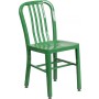 Flash Furniture CH-61200-18-GN-GG Green Metal Indoor-Outdoor Chair