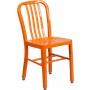 Flash Furniture CH-61200-18-OR-GG Orange Metal Indoor-Outdoor Chair