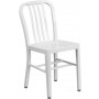 Flash Furniture CH-61200-18-WH-GG White Metal Indoor-Outdoor Chair