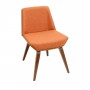 LumiSource CH-CRZZ WL+O Corazza Chair in Walnut Orange