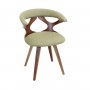 LumiSource CH-GARD WL+GN Gardenia Chair in Walnut Green