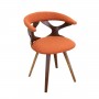 LumiSource CH-GARD WL+O Gardenia Chair in Walnut Orange