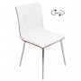 LumiSource CH-MSNSWV WL+W2 Mason Chair With Swivel - Set Of 2 in Walnut Off-White