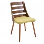 LumiSource CH-TRV WL+GN Trevi Dining Chair in Walnut Green