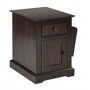 Office Star CLT08AS-WA Colette Chair Side Table in Walnut Finish