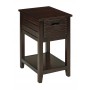 Office Star CML08AS-WA Camille Chair Side Table in Walnut Finish