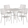 Flash Furniture CO-28SQ-02CHR4-SIL-GG 28" Square Table Set with 4 Square Back Chairs in Gray (Default)