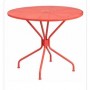 Flash Furniture CO-7-RED-GG 35.25" Steel Patio Table in Coral (Default)