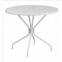 Flash Furniture CO-7-WH-GG 35.25" Steel Patio Table in White (Default)