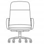 Cabot Wrenn CW9177ST-U Marquis High Semi Attached Back Chair with Urethane Arms