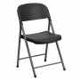 Flash Furniture Injection Molded Black Plastic Folding Chair DAD-YCD-50-GG