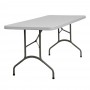 Flash Furniture 30''W X 72''L Granite White Plastic Folding Table DAD-YCZ-183B-GW-GG