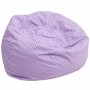 Flash Furniture Oversized Lavender Dot Bean Bag Chair DG-BEAN-LARGE-DOT-PUR-GG