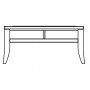 Cabot Wrenn DIS363616 Diego Square Cocktail Table with Beveled Glass and Cubbies