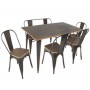 Lumisource DS-TW-OR6036 E6 Oregon 6 Pieces Dining Set in Espresso Wood