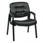 Office Star EC8124-EC3 Eco Leather Visitors Chair Black