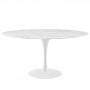 Modway EEI-1133-WHI Lippa 60" Artificial Marble Dining Table in White