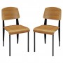 Modway EEI-1262-WAL Cabin Dining Side Chair Set of 2 in Walnut