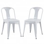 Modway EEI-1301-WHI Reception Dining Side Chair Set of 2 in White