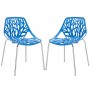 Modway EEI-1317-BLU Stencil Dining Side Chair Set of 2 in Blue