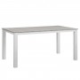 Modway EEI-1508-WHI-LGR Maine 63" Outdoor Patio Dining Table in White Light Gray