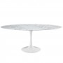 Modway EEI-1659-WHI Lippa 78" Artificial Marble Dining Table in White