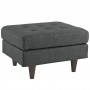 Modway EEI-1667-DOR Empress Upholstered Ottoman in Gray
