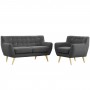 Modway EEI-1783-GRY-SET Remark 2 Piece Living Room Set in Gray