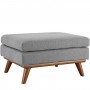 Modway EEI-1797-GRY Engage Fabric Ottoman in Expectation Gray