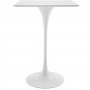 Modway EEI-1826-WHI Lippa 28" Square Wood Top Bar Table in White